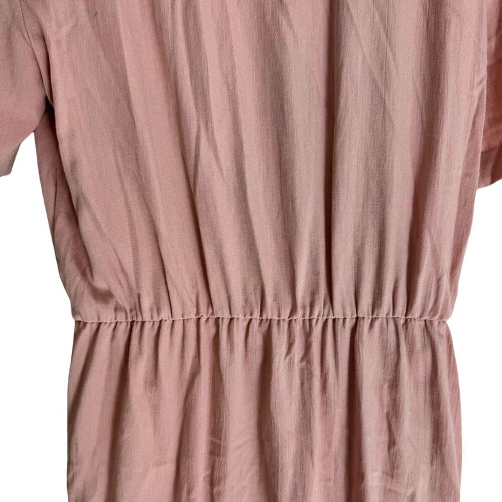 Positive Attitude Womens 90s Pink Button Up Shirt Style Blouson Midi Dress sz 14 - Picture 13 of 15